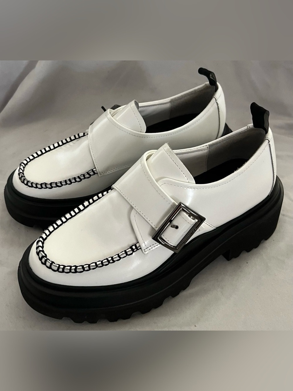 G. H. Bass ELLA PLATFORM BUCKLE LOAFER SHOES US 9.5 $200
